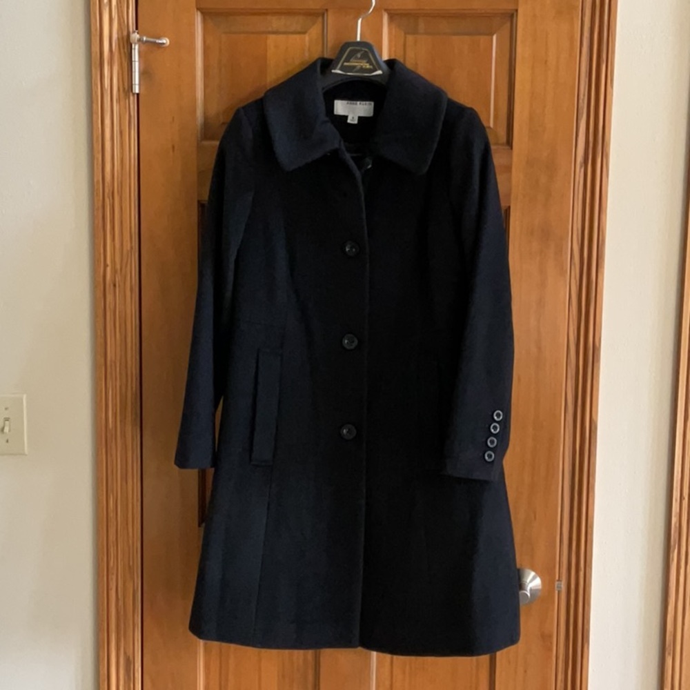Black wool coat, Anne Klein, size 6